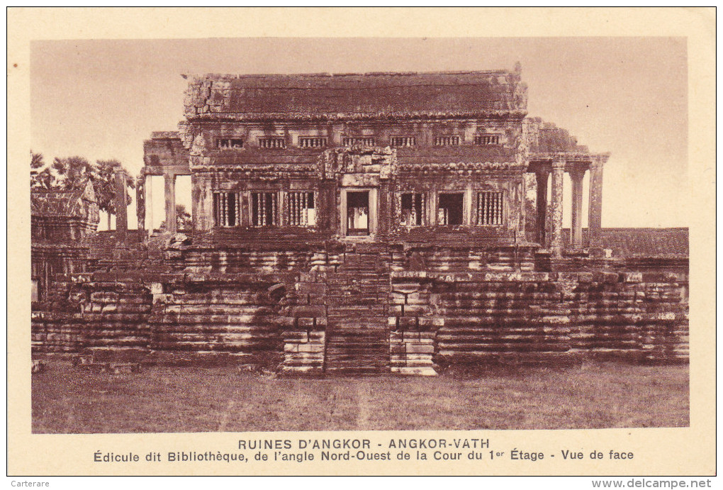 Cpa,CAMBODGE,baphuan,ruin Es  D´angkor,angkor-vath,rout E  Du Temple,12ème Siècle,rare,hindou,vishno U,bouddhiste,rare,k - Cambodge