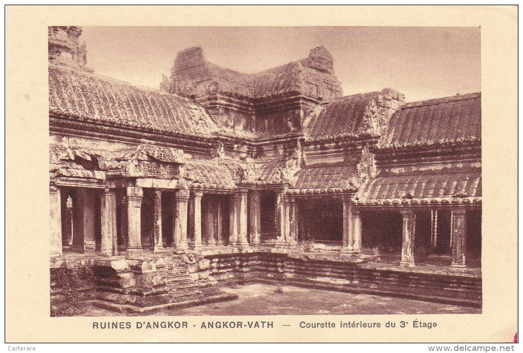 Cpa,CAMBODGE,baphuan,ruin Es D´angkor,angkor-vath,rout E Du Temple,12ème Siècle,rare,hindou,vishno U,bouddhiste,rare,khm - Cambodge
