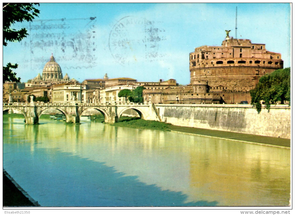 ROME : Le Château Saint Ange Et Saint Pierre Vus Du Quai Du Tibre - Castel Sant'Angelo