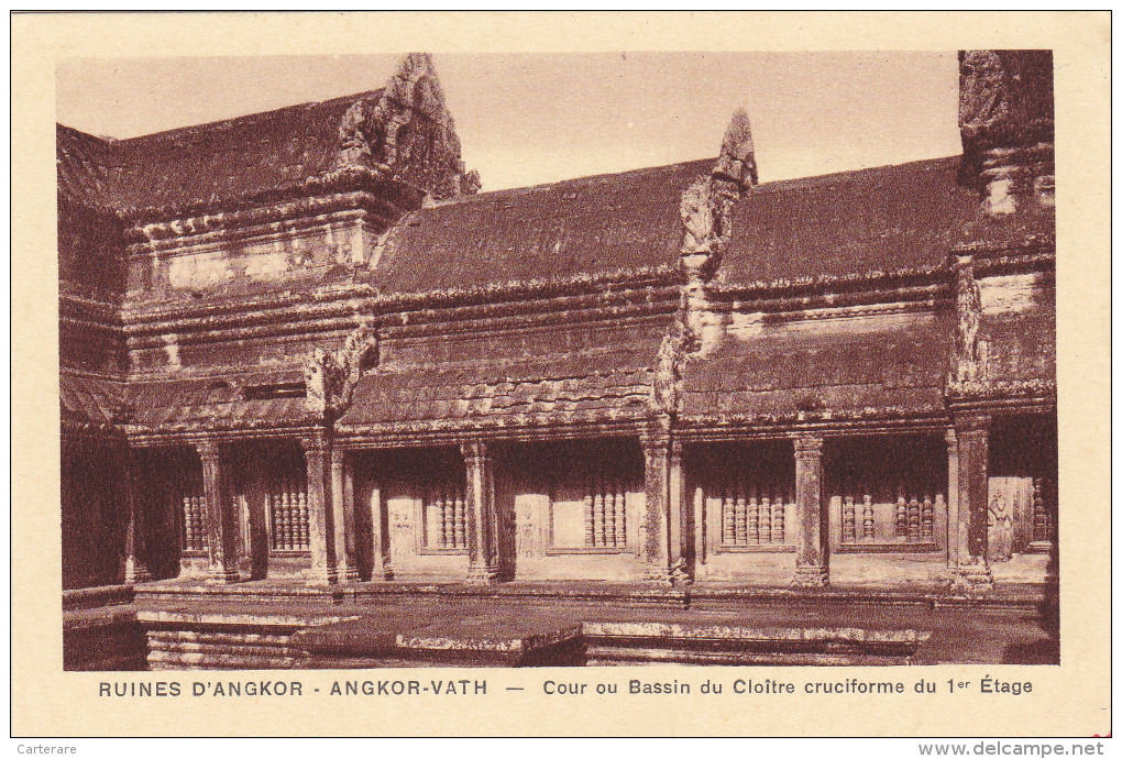 Cpa,CAMBODGE,baphuan,ruines  D´angkor,angkor-vath,rout E  Du Temple,12ème Siècle,rare,hindou,vishno U,bouddhiste,rare,k - Cambodia