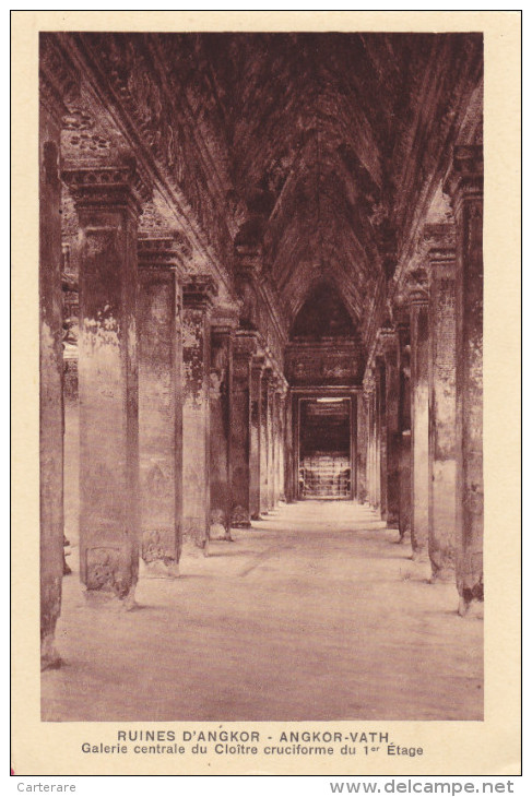 Cpa,CAMBODGE,baphuan,ruines D´angkor,angkor-vath,rout E Du Temple,12ème Siècle,rare,hindou,vishno U,bouddhiste,rare,khmè - Kambodscha