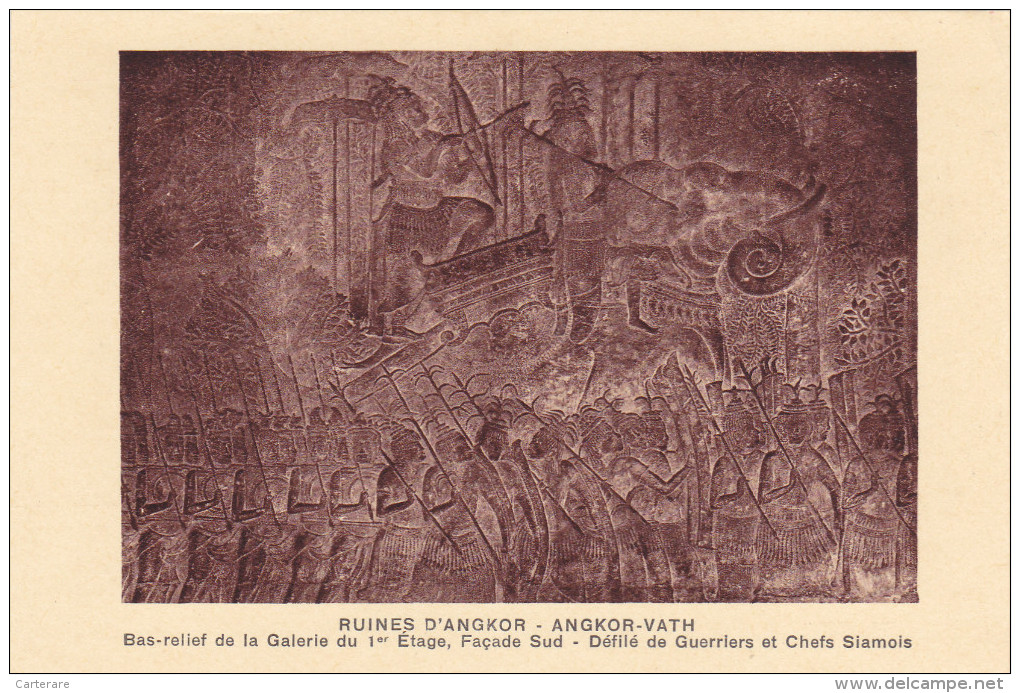 Cpa,CAMBODGE,baphuan,ruin Es D´angkor,angkor-vath,rout E Du Temple,12ème Siècle,rare,hindou,vishno U,bouddhiste,rare,khm - Cambodia