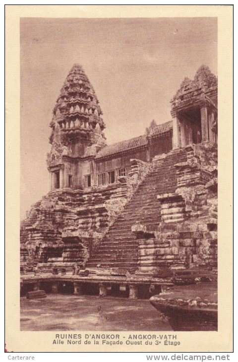 Cpa,CAMBODGE,baphuan,ruines  D´angkor,angkor-vath,siem   Reap,12ème Siècle,rare,hindou,vishno   U,bouddhiste,rare,khm - Cambodia