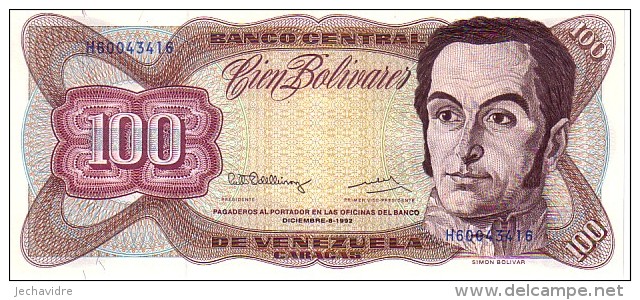 VENEZUELA   100  Bolivares   Daté Du 06-12-1992   Pick 66 E          ***** BILLET  NEUF ***** - Venezuela