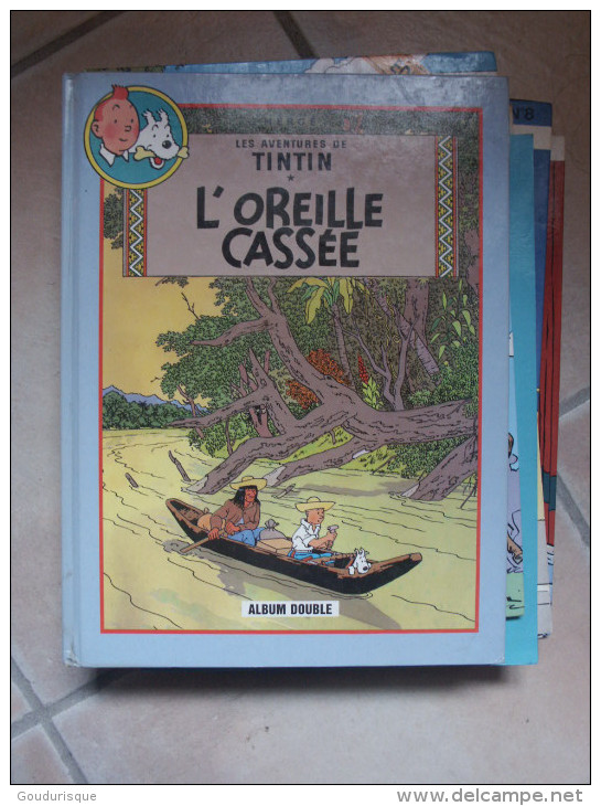 TINTIN ALBUM DOUBLE L'OREILLE CASSEE ET COKE EN STOCK  HERGE - Tintin