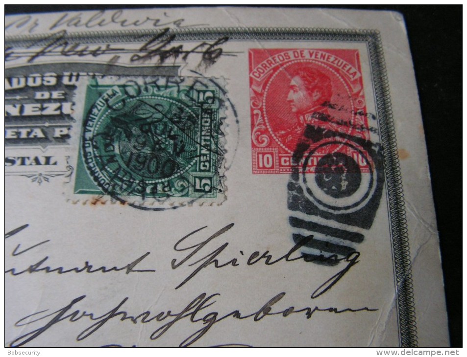 == Venezuela , 1900 Karte Nach Hannover - Bug Ecke - Venezuela