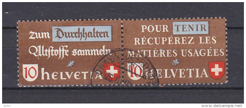 1942    N° Z33a  Z33c    OBLITERES  CATALOGUE ZUMSTEIN - Se-Tenant