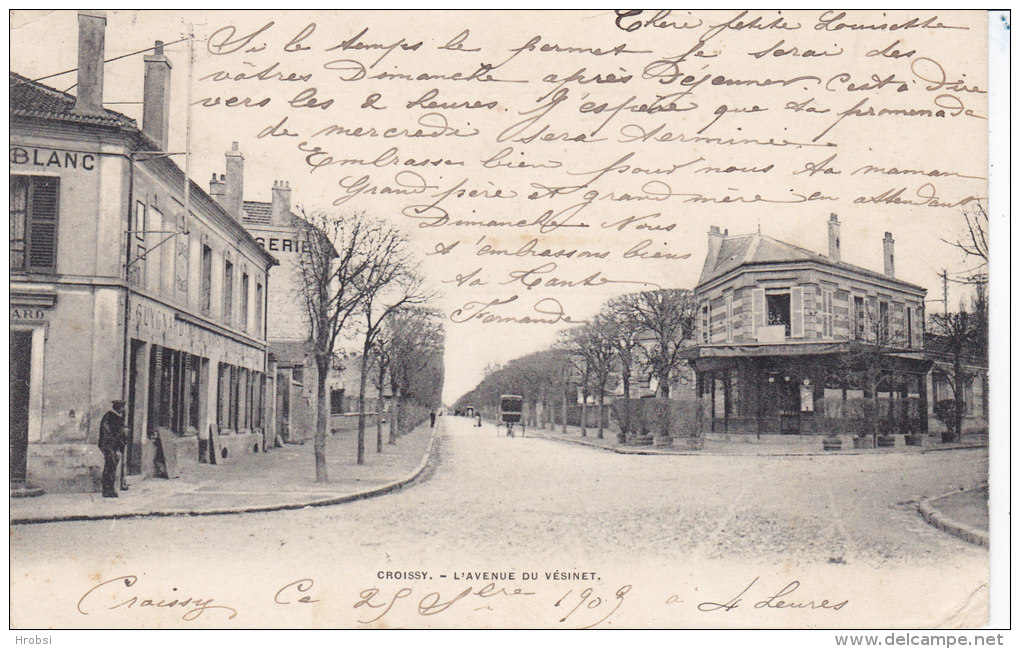 CROISSY, L'Avenue Du Vésinet, Circulée, état Voir Scan - Croissy-sur-Seine