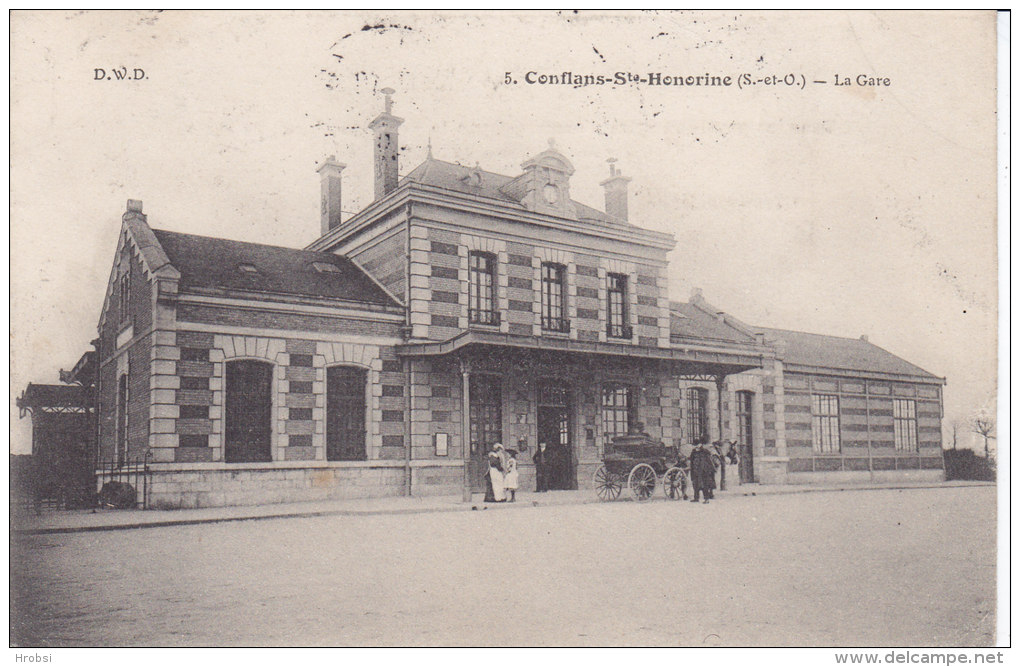 CONFLANS SAINTE HONORINE,  La Gare, Circulée - Conflans Saint Honorine