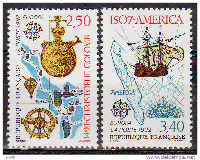 FRANCE - 1992 - YT N° 2755 / 2756  -** - TB - - Unused Stamps