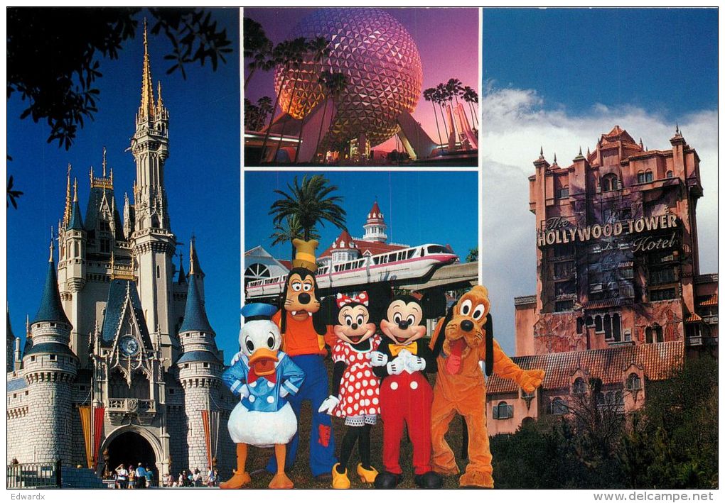 DisneyWorld, Florida, United States USA US Postcard Used Posted To UK 2000 Stamp - Disneyworld