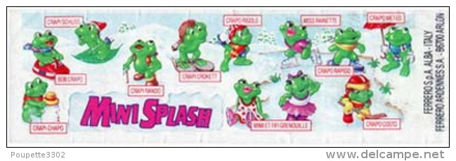 Kinder - Série Complète Mini Splash Avec Bpz - Familles