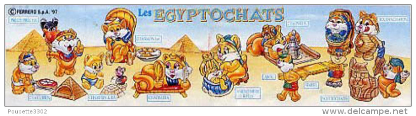 Kinder - Série Complète Egyptochats Italie (sans Bpz) - Familles