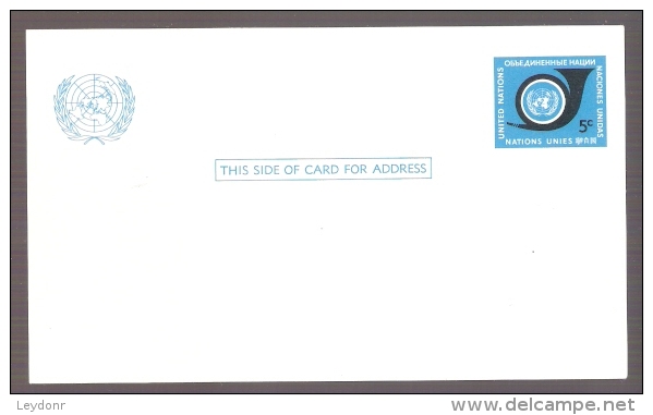 Postal Card - United Nations - Poste Aérienne