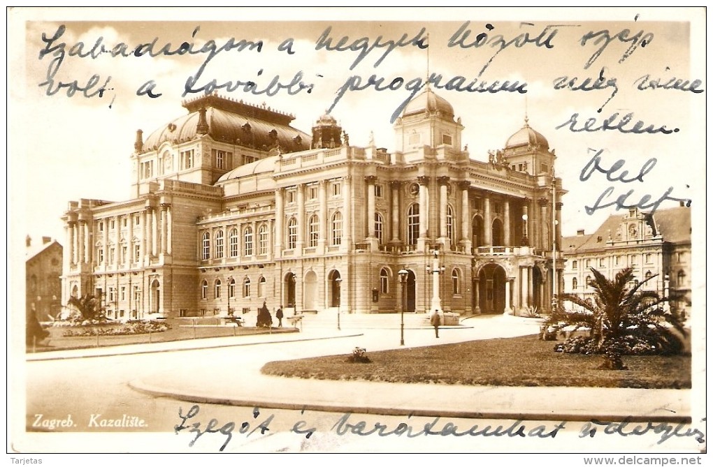 POSTAL DE YUGOSLAVIA DE ZAGREB DE KAZALISTE - Jugoslawien