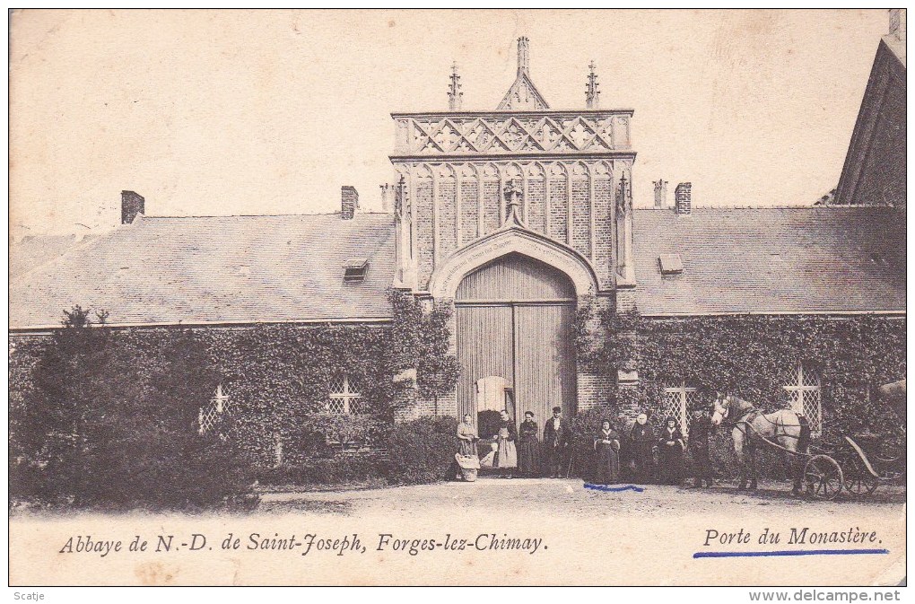 Forges-lez-Chimay.  -  Porte Du  Monastère;    RELAIS Stempelnaar Bruges;  1948 Riezes - Moorslede