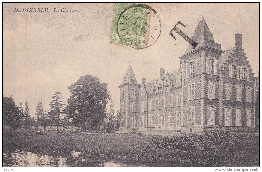 Dadizeele   Le Château;   1907  Getaxeerde Kaart Met Relais Stempel - Moorslede