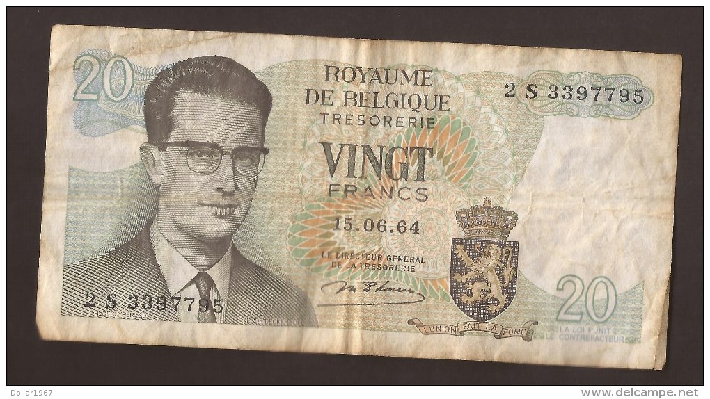 België Belgique Belgium 15 06 1964 20 Francs Atomium Baudouin. 2 S 3397795 - 20 Francs