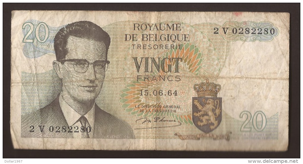 België Belgique Belgium 15 06 1964 20 Francs Atomium Baudouin. 2 V 0282280 - 20 Francos