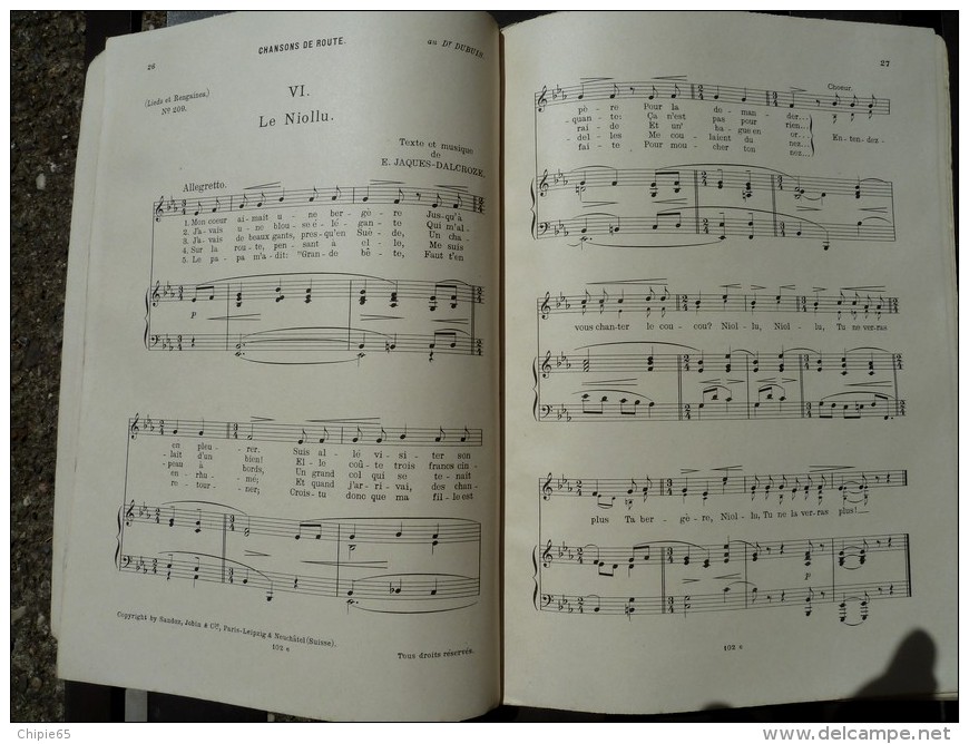 LIVRET DE CHANSONS DE ROUTE DE 1904 De Emile Jacques DALCROZE (scout). Livret Introuvable - Volksmusik