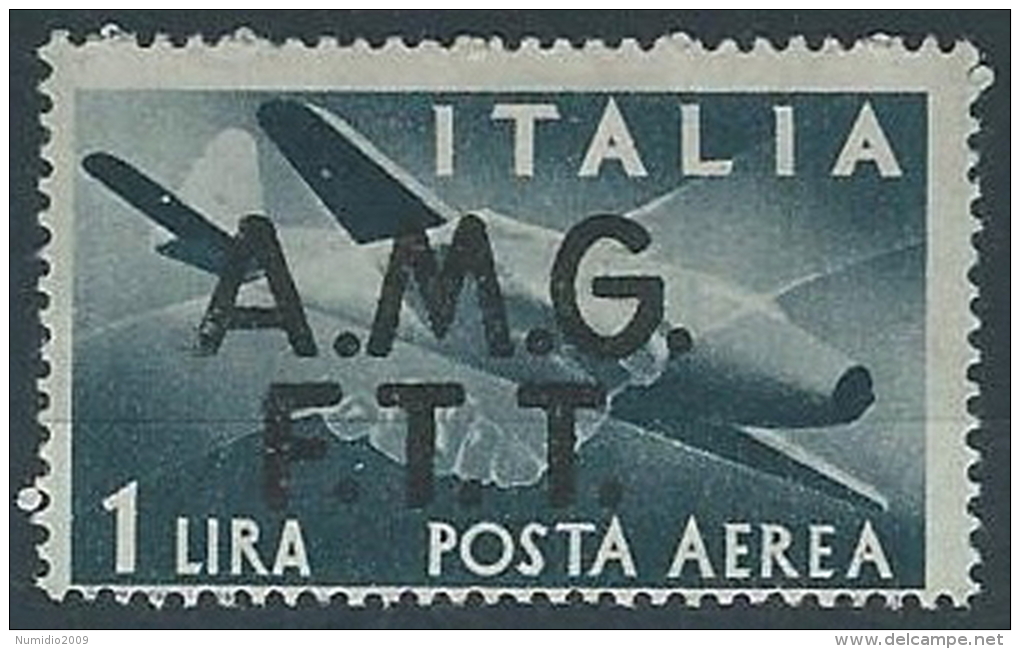 1947 TRIESTE A POSTA AEREA DEMOCRATICA 1 LIRA MH * - ED241-6 - Airmail