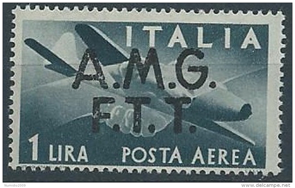 1947 TRIESTE A POSTA AEREA DEMOCRATICA 1 LIRA MNH ** - ED241 - Poste Aérienne