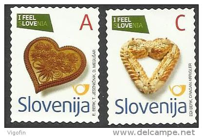 SI 2013- NEW DEFINITIVE REPRINT IN CZ, SLOVENIA, 1 X 2v SELBSTICK, MNH - Ernährung