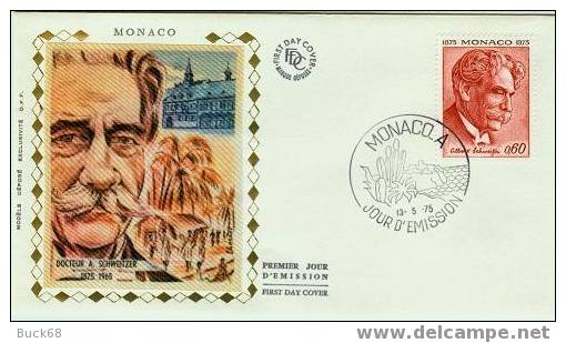 MONACO 1011 FDC Premier Jour Enveloppe  Albert SCHWEITZER Lambaréné Ogooué Gabon Docteur Nobel 1 - Albert Schweitzer