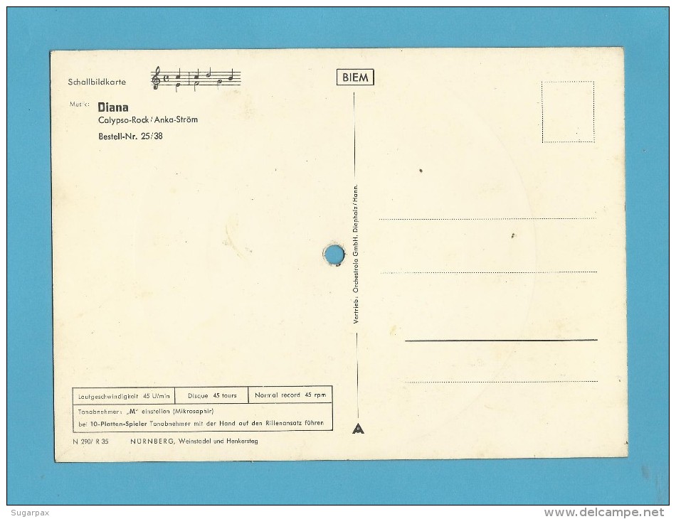 NÜRNBERG - Weinstadel Und Henkersteg - DIANA - Record Postcard - Big Format ( 210 X 150 ) - 2 SCANS - Cartes à Jouer