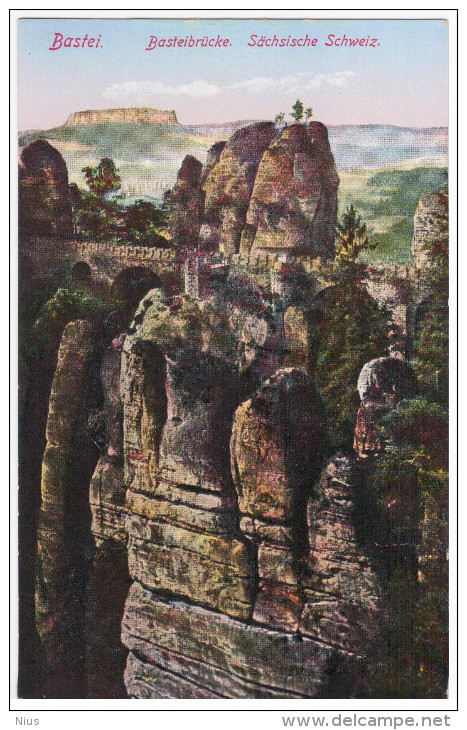 Germany Deutschland, Sächsische Schweiz Bastei Basteibrucke - Bastei (sächs. Schweiz)