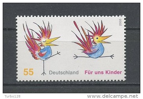 ALLEMAGNE 2005  N° 2311 ** Neuf = MNH Superbe   Cote 1,70 &euro; Faune Oiseaux Birds Fauna Animaux Coq Enfants Children - Unused Stamps