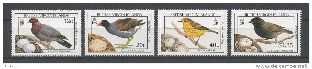 ILES VIERGES 1990  N° 642/645 ** Neufs = MNH Superbes Cote 10 &euro;   Faune Oiseaux Birds Fauna Animaux - British Virgin Islands