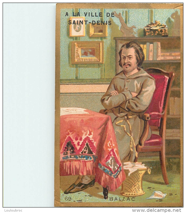 CHROMO DOREE A LA VILLE DE SAINT DENIS IMP. ROMANET BALZAC  VOIR LES DEUX SCANS - Otros & Sin Clasificación