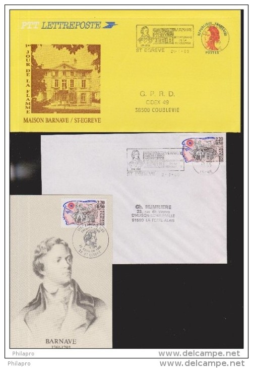 FRANCE   BICENTENAIRE REVOLUTION FRANCAISE  1989   BARNAVE   Réf  6480 - Rivoluzione Francese