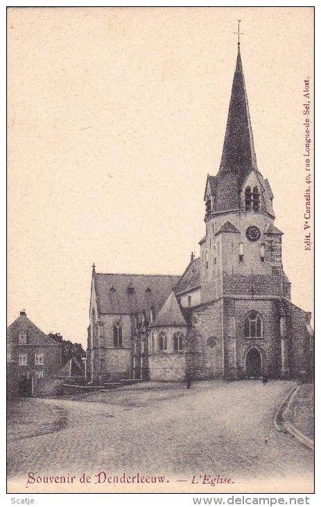 Souvenir De Denderleeuw.  -  (Z1676 B)  L' Eglise;  Prachtige Kaart, Uit De Reeks Cornelis -  Alost - Denderleeuw
