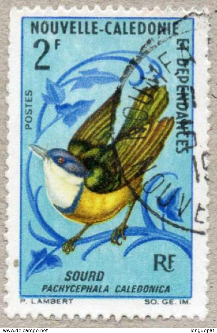 NOUVELLE-CALEDONIE : Oiseaux : Sourd (Pachycephala Caledonica) -Passereau - - Used Stamps