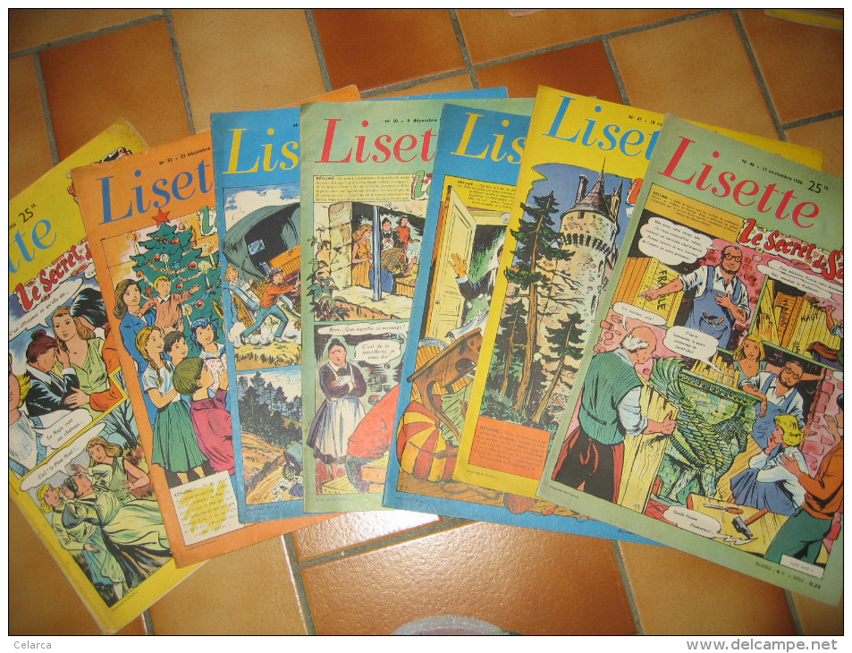 LOT DE 7 LISETTE N°46 A 53 NOV A DECEMBRE 1956 - 1950 à Nos Jours