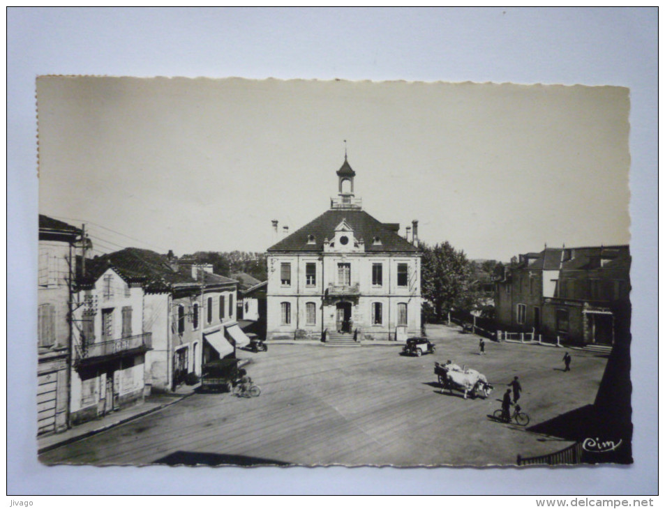 RISCLE  (Gers)  :  Place De La  MAIRIE  -  Carte  SM   1958 - Riscle