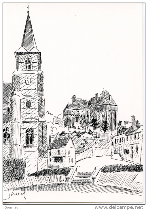 Valmont (imp Genese) N°141 L'eglise Et Le Chateau - Gravure - Valmont