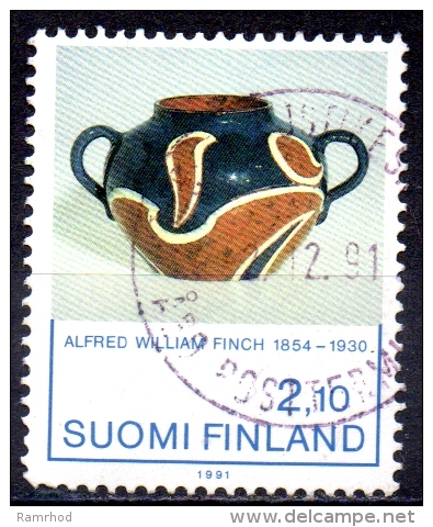 FINLAND 1991 61st Death Anniv Of Alfred Finch (painter And Ceramic Artist) - 2m10 Iris Vase  FU - Oblitérés