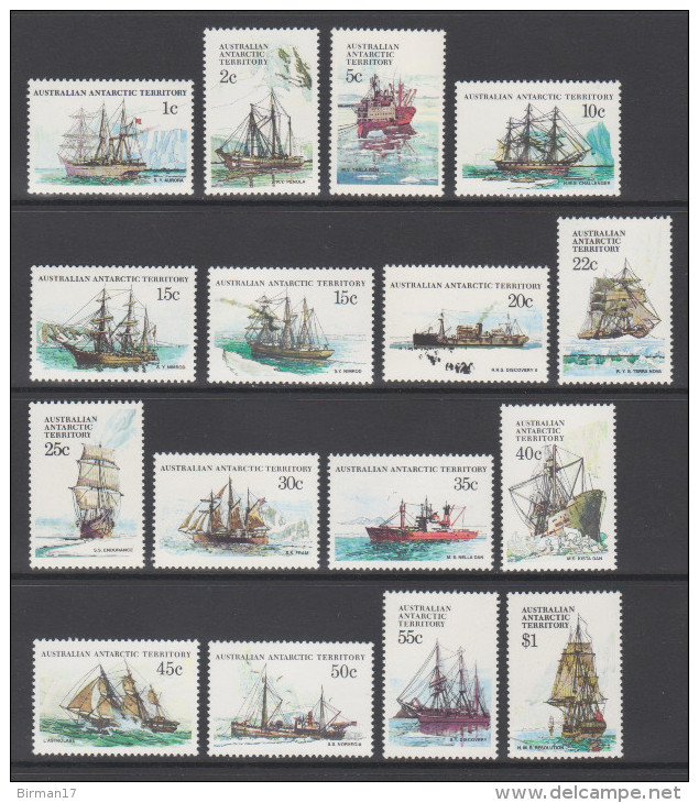 AUSTRALIE AAT 1979 16 TP Bateaux Voiliers N° 37 à 52 YT Neuf ** Mnh - Neufs