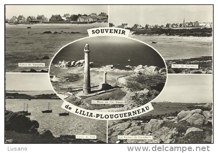 Souvenir De LILIA-PLOUGUERNEAU - CPSM Multivues - Plouguerneau