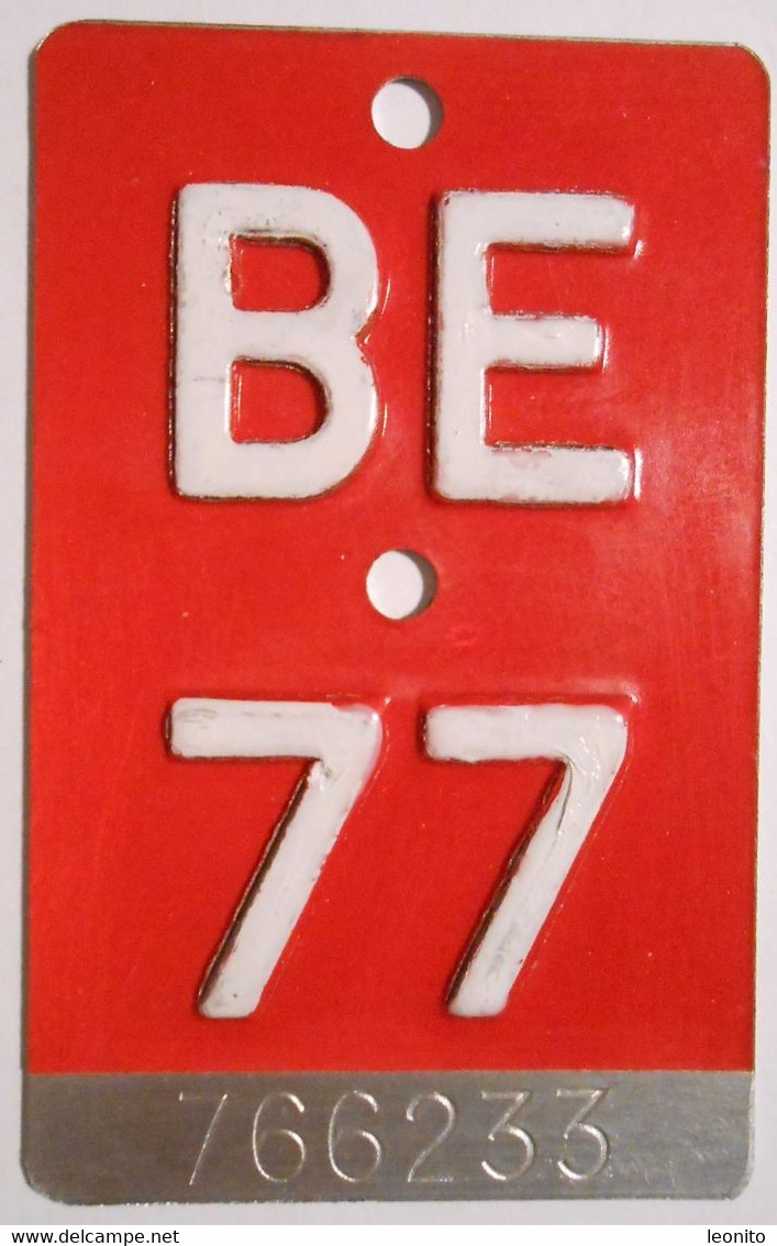 Velonummer Bern BE 77 - Placas De Matriculación