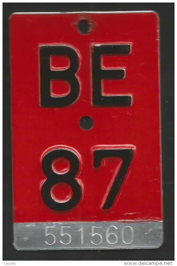 Velonummer Bern BE 87 - Number Plates