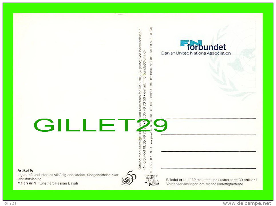 SYNDICATS - FN FORBUNDET - DANISH UNITED NATIONS ASSOCIATION - GO-CARD, 1998 - - Syndicats