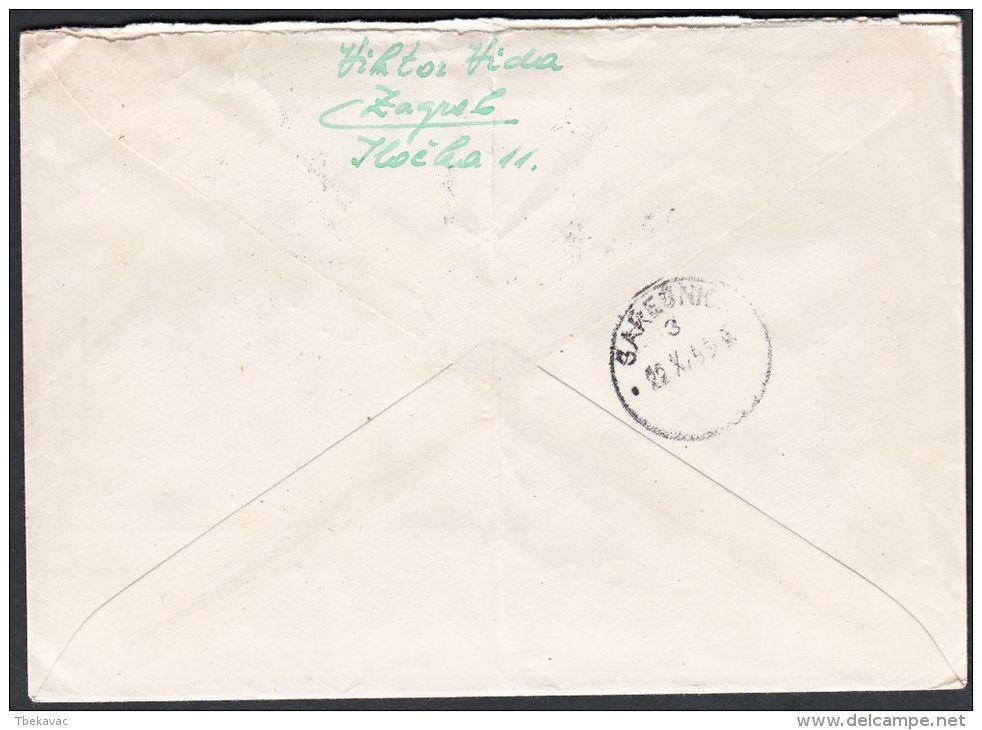 Yugoslavia 1955, Cover Zagreb To Garesnica, W./special Postmark, Ref.bbzg - Cartas & Documentos