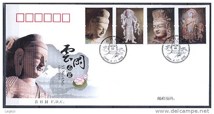 CHINE 2006/08 FDC Grottes De Yungang - Buddhism