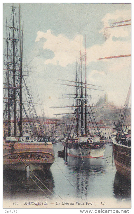 Bâteaux -  Pêche Marseille  / Mâts Vieux Gréments Port / 1905 - Pêche