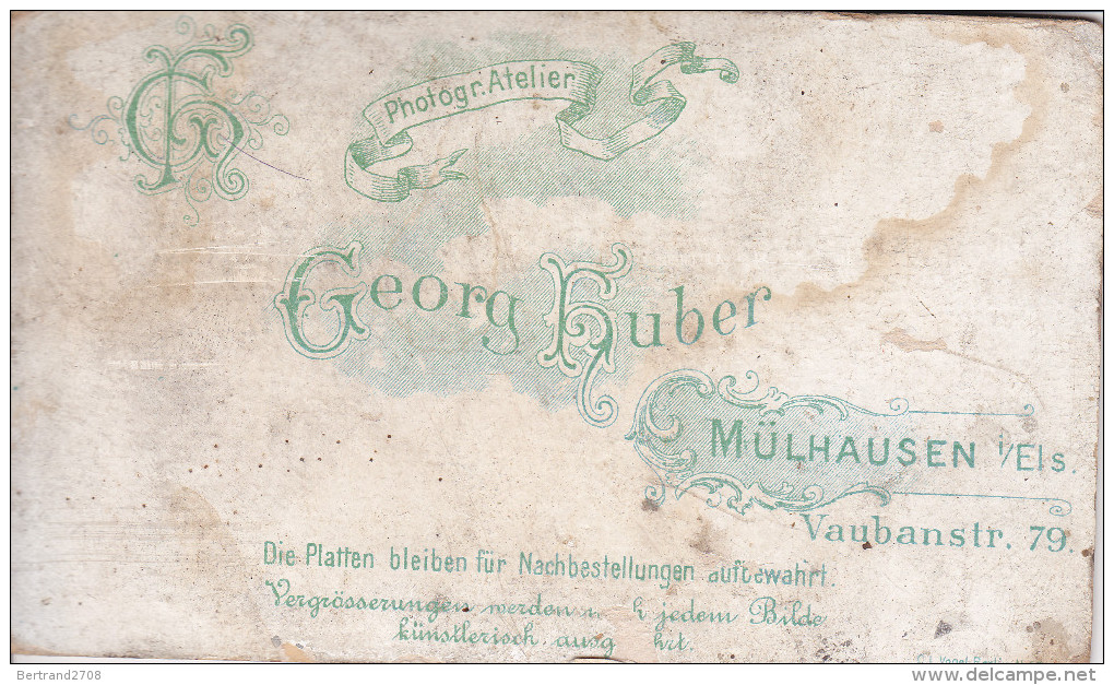 Jeune Fille Dans Belle Robe Sur Papier Cartonné (Georg Huber à Mülhausen I/Els.) - Other & Unclassified