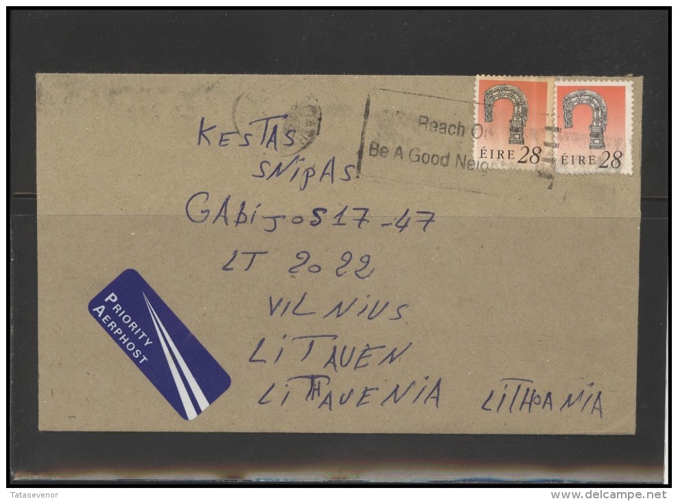 IRELAND Postal History Brief Envelope Air Mail IE 004 Birds Fauna - Cartas & Documentos